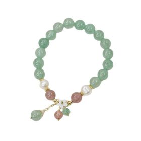 Female Forest Green Strawberry Crystal Bracelet (Option: Green Strawberry)