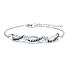 Creative Ring Bracelet Jewelry Light Luxury Zircon (Option: Black)
