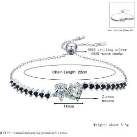 European And American Fashion Women's Diamond Bracelet Micro Inlaid Zircon (Option: Black)