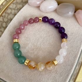 Peach Blossom Natural Stone Bracelet Female High Sense (Option: Cz014)